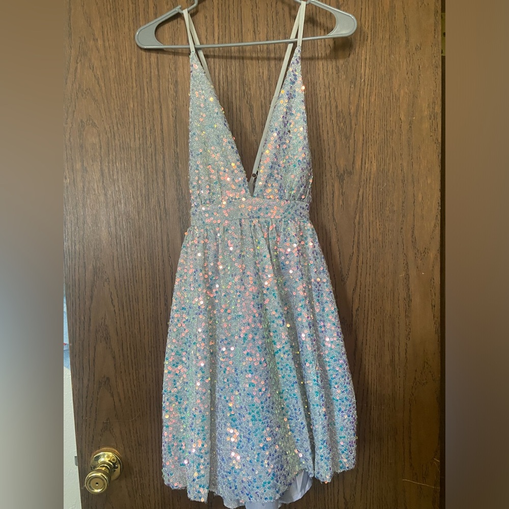 women’s blue dress . Size large